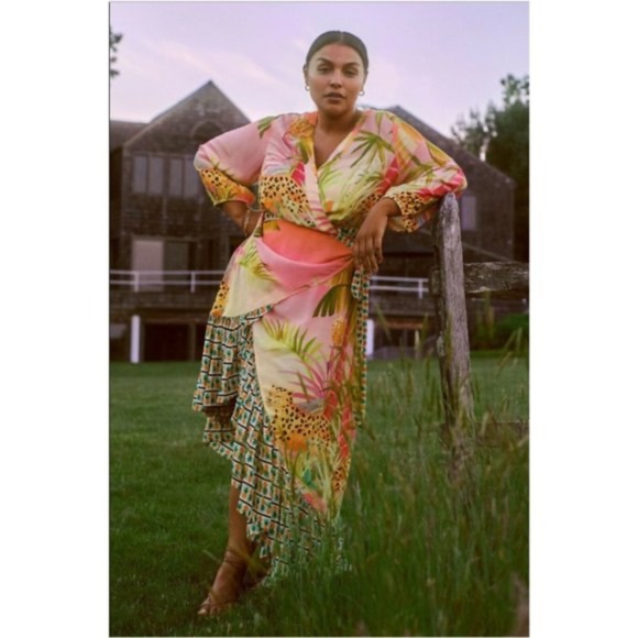 Anthropologie Farm Rio Tropical Wrap Maxi Dress - Picture 6 of 11